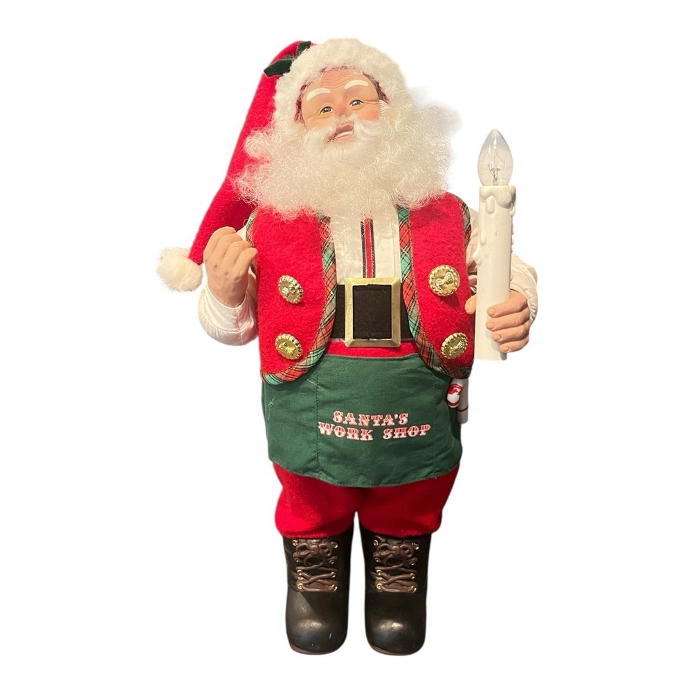 Vintage Holiday‎ Creations Workshop Motion Animated Santa Claus 19"